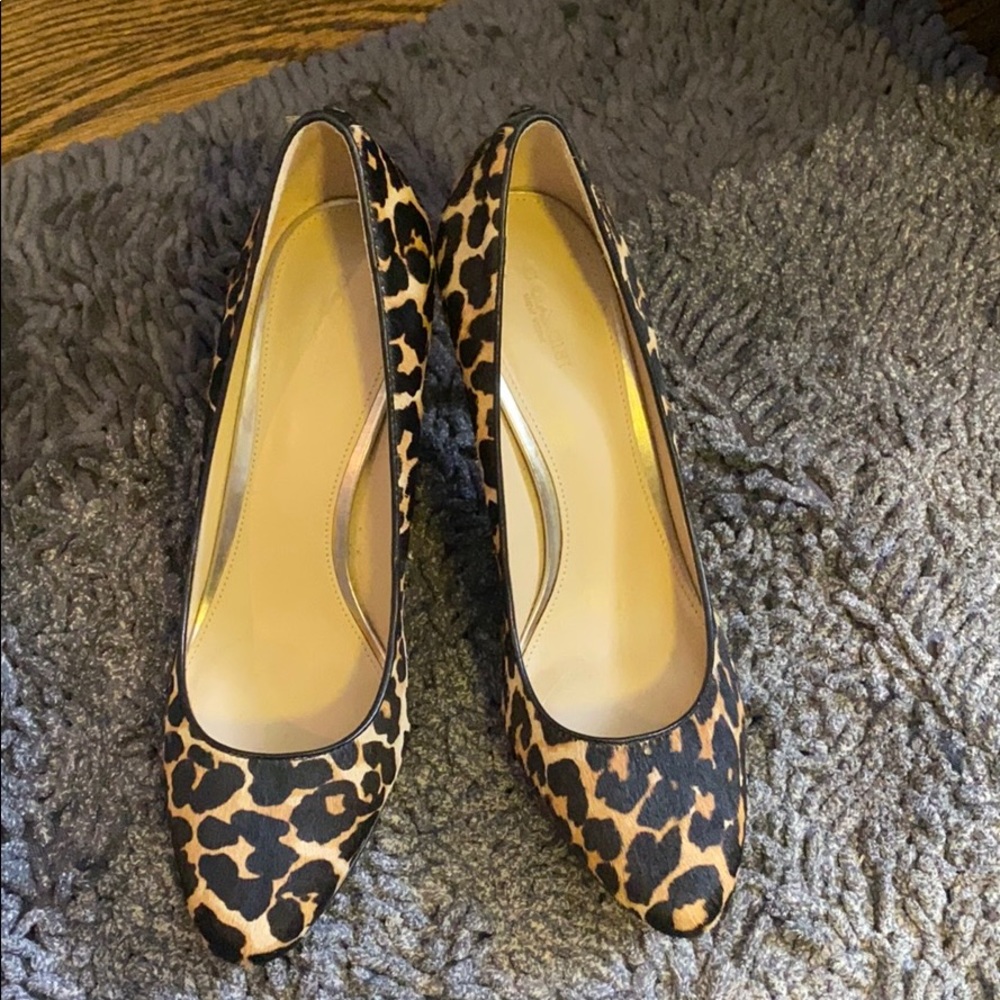 Coach sz 8.5 cushion 4’heels calf hair pump